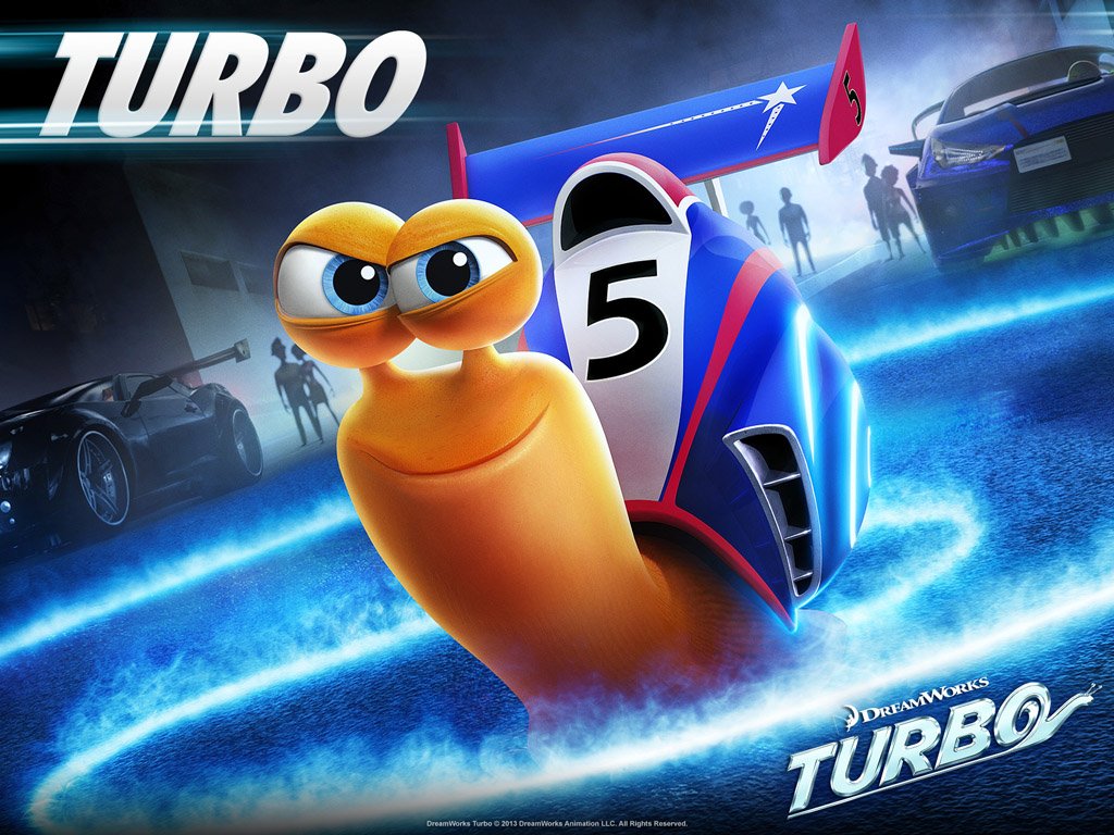 Turbo film poster of racing snail