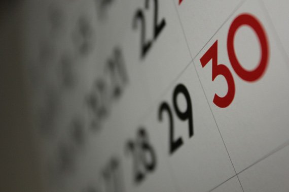 Calendar showing 30 November