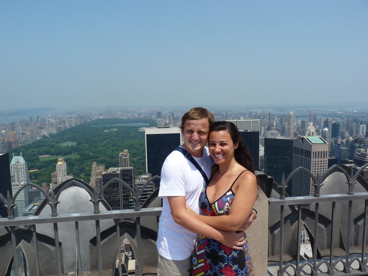 George and Mariacristina at the top of the Rockefeller Center, NY 