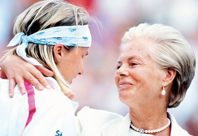 Jana Novotna and the Duchess of Kent in 1993