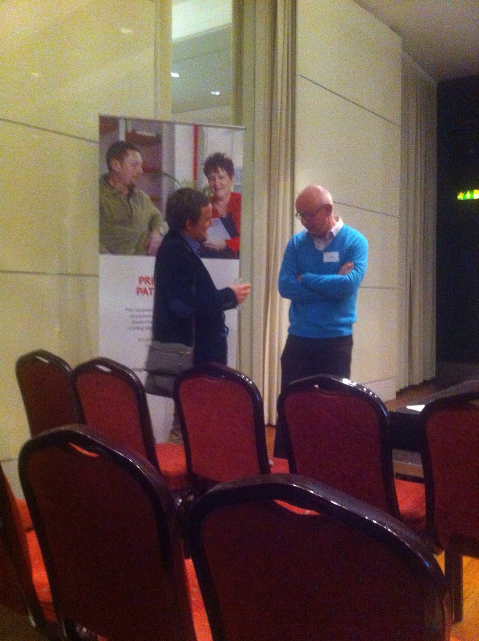 George talking to Professor Chris Bunce