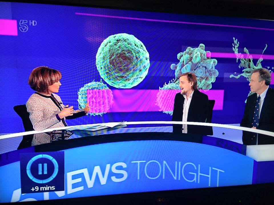George on 5 News with Sian Williams and Dr John Gribben