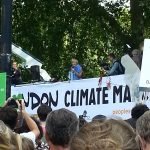 Emma Thompson at the climate march in London