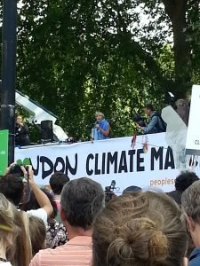 Emma Thompson at the climate march in London