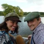 George and Mariacristina by a lake in the Cotswolds