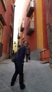 George in the streets of Rione Terra