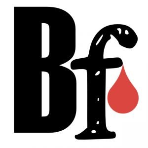 Capital B (for Better), small 'f' (for Fools) and a drop of blood
